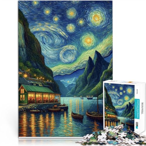 Puzzle für Teenager 1000 Teile Mustermontage Eine kleine Stadt unter den Sternen bei Nacht mit passendem Poster und Quizblatt75x50cm Puzzle für Teenager 1000 Teile Mustermontage Eine kleine Stadt unter den Sternen bei Nacht mit passendem Poster und Quizblatt75x50cm von AITEXI