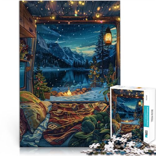 Puzzle für Teenager 1000 Teile Quizspiel Gemütliches Weihnachtscamp am See Lustige Aktivitäten für zu Hause, Geburtstagsgeschenk, Reisegeschenk,70x100cm Puzzle für Teenager 1000 Teile Quizspiel Gemütliches Weihnachtscamp am See Lustige Aktivitäten für zu Hause, Geburtstagsgeschenk, Reisegeschenk,70x100cm von AITEXI