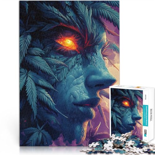 Puzzle für Teenager 1000 Teile Quizspiel Naturgeist mit brennendem Auge Lustige Aktivitäten für zu Hause, Geburtstagsgeschenk, Reisegeschenk,75x50cm von AITEXI