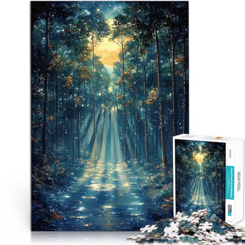 Puzzle für Teenager 1000 Teile Spiele Spielzeug Geschenk Mondbeschienener Zauberwald Verbessern Sie das Gedächtnis75x50cm von AITEXI