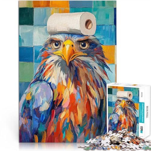 Puzzle für Teenager 1000 Teile Spielzeug Lernspiele Stressabbau Adler mit Toilettenpapierhut Lernspiel für Geburtstag, Weihnachten75x50cm Puzzle für Teenager 1000 Teile Spielzeug Lernspiele Stressabbau Adler mit Toilettenpapierhut Lernspiel für Geburtstag, Weihnachten75x50cm von AITEXI