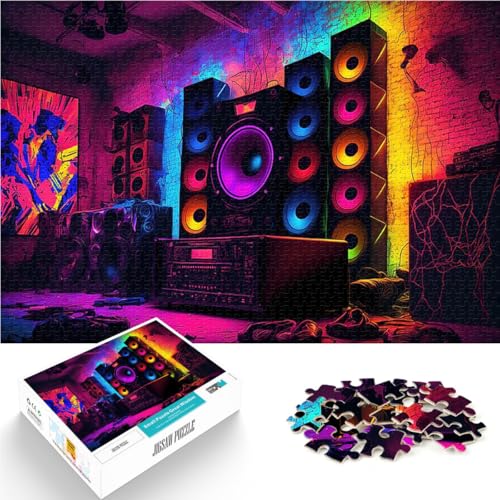 Puzzle für Teenager 1000 Teile Spielzeug Lernspiele Stressabbau DJ Musik Nacht Neon mit passendem Poster und Quizblatt75x50cm Puzzle für Teenager 1000 Teile Spielzeug Lernspiele Stressabbau DJ Musik Nacht Neon mit passendem Poster und Quizblatt75x50cm von AITEXI