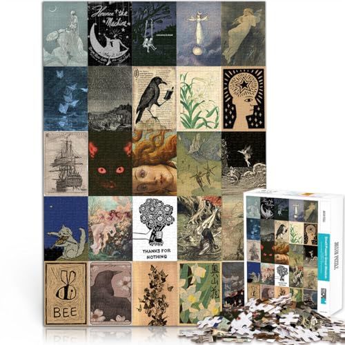 Puzzle für Teenager 1000 Teile Stressabbau Schwierige Herausforderung Retro-Kunst-Mosaik-Poster Geeignet für die Schreibtischdekoration75x50cm Puzzle für Teenager 1000 Teile Stressabbau Schwierige Herausforderung Retro-Kunst-Mosaik-Poster Geeignet für die Schreibtischdekoration75x50cm von AITEXI