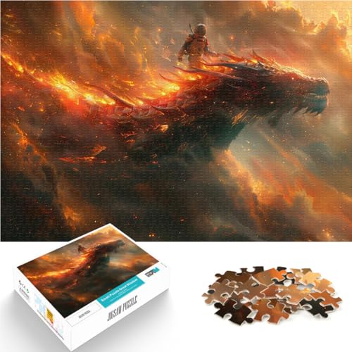 Puzzle für Teenager 2000 Teile Stressabbau-Spielzeug Weltraumforscher und Drache Geeignet für die Schreibtischdekoration70x100cm von AITEXI