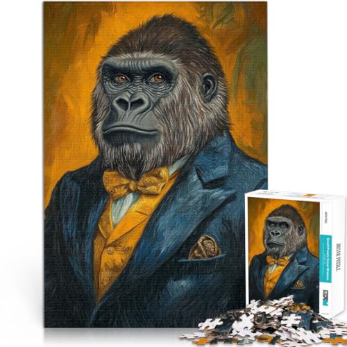 Puzzle für Teenager 1000 Teile Trainieren Sie Ihr Gehirn und Ihre Hände Gorilla im Anzug Tolle Geschenke und Spielzeuge75x50cm Puzzle für Teenager 1000 Teile Trainieren Sie Ihr Gehirn und Ihre Hände Gorilla im Anzug Tolle Geschenke und Spielzeuge75x50cm von AITEXI