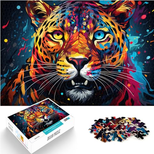 Puzzle für farbenfrohen legendären Leoparden, 300 Puzzles für Erwachsene, 300 Teile jedes Teil ist einzigartig – anspruchsvolles, unterhaltsames Familienspiel (26 x 38 cm) von AITEXI