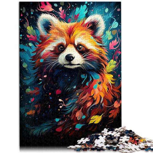 Puzzle zum Ausmalen, Roter Panda, 500 Teile, Puzzle für Erwachsene, Holzpuzzle, Familienaktivität, Puzzle, Lernspiele (38 x 52 cm) von AITEXI