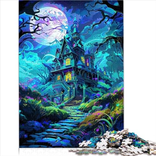 Puzzles, Dunkles Schloss, 1000 Teile, für Erwachsene und Kinder ab 14 Jahren, herausforderndes, schwieriges Puzzle, 1000 Teile (26 x 38 cm) von AITEXI