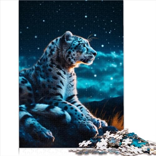 AITEXI Puzzles, 1000 Teile, Stern und Schneeleopard, 26x38 cm, Karton, Jigsaw, 1000 Teile (1 Set), Natur, 8+ Jahre von AITEXI