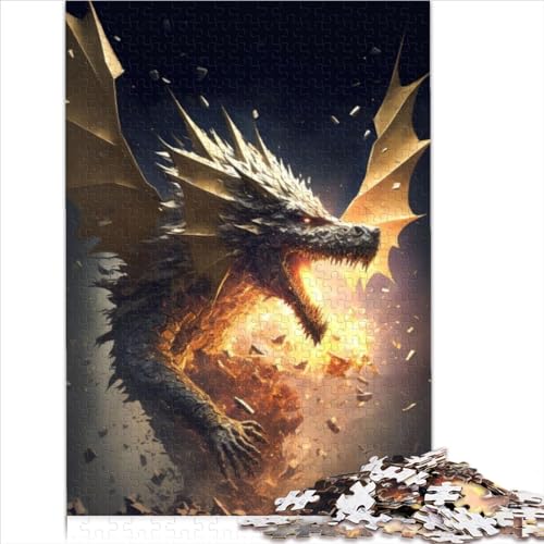 Puzzles 1000 Teile, Fury Dragon II für Erwachsene und Kinder ab 14 Jahren, tolles Geschenk für Erwachsene, 1000 Teile (26 x 38 cm) von AITEXI