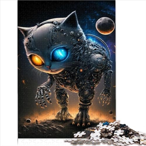 Puzzles 1000 Teile für Erwachsene und Kinder von Space Mechanical Cat Collection, Puzzle aus Holz für Erwachsene, Kinder ab 14 Jahren, für Jugendliche und Erwachsene, 1000 Teile (50 x 75 cm) von AITEXI
