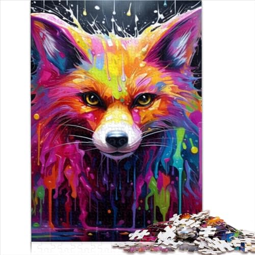 Puzzles Geschenk-Puzzle für Erwachsene, Kunst-Fuchs, 100% recycelter Karton, für Erwachsene und Kinder, herausfordernd zu lösen, Aber lustig und humorvoll, 1000 Teile (26 x 38 cm) von AITEXI