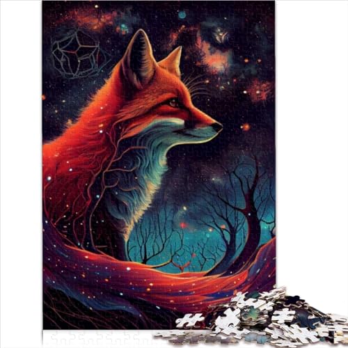 Puzzles for Adults 300 Piece Puzzle for Adults Fox Galaxy Nature Wooden Jigsaw Puzzles for Adults Gifts Birthday Gift for Adults Boys Girls 300pcs (40x28cm) von AITEXI