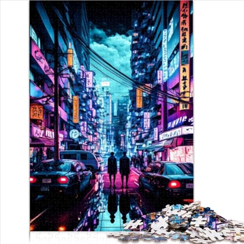 Puzzles for Adults & Kids Tokyo Japan neon Adults and Children Jigsaw Puzzle Wooden Puzzles for Adults is ideal as a Gift for The Whole Family for Women Men (40x28cm) von AITEXI