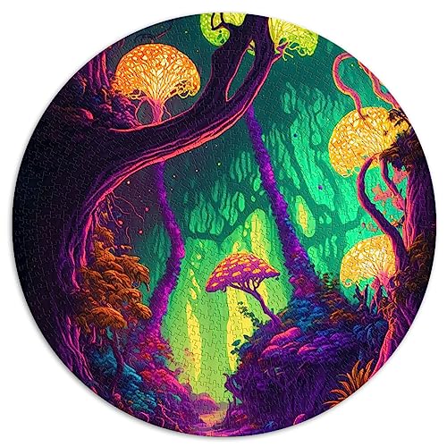 Puzzles für Erwachsene, 1000-teiliges Puzzle, kugelförmiger Trippy-Wald, Premium-Brett aus 100% recyceltem Material, 67,5 x 67,5 cm von AITEXI