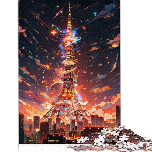 Puzzles für Erwachsene, 1000-teiliges Puzzle „Toĸyo Tower“-Puzzle für Erwachsene, geeignet für Erwachsene und Kinder über 12 Jahre, Spielspielzeug, 1000 Stück (26 x 38 cm) von AITEXI