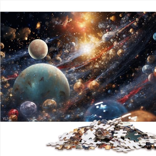 Puzzles für Erwachsene, 500-teiliges Puzzle, buntes Universum, Puzzle für Erwachsene, Puzzle aus Holz, Puzzle für Erwachsene und Kinder, tolles Geschenk für Erwachsene (52 x 38 cm) von AITEXI