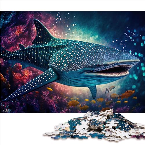 Puzzles für Erwachsene 1000 Puzzles Walhaie Puzzles für Erwachsene und Kinder Kartonpuzzles Nachhaltiges Puzzle für Erwachsene Lern- und Lernpuzzle 1000 Teile (26 x 38 cm) von AITEXI