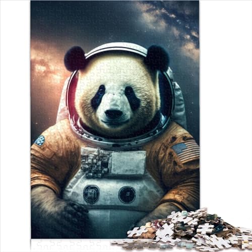 Puzzles für Erwachsene Geschenke Puzzle für Erwachsene Panda-Astronaut Holzpuzzles für Erwachsene und Kinder ab 10 Jahren Intellektuelles Spiel 1000 Teile (50 x 75 cm) von AITEXI