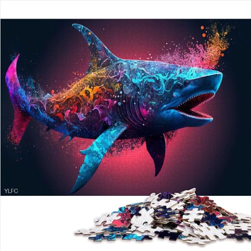Puzzles für Erwachsene und Kinder, 1000 Teile, Fantasy-Hai, Premium-100% recyceltes Brett für Erwachsene, Puzzle-Geschenke für Freunde und Familie, 1000 Teile (26 x 38 cm) von AITEXI
