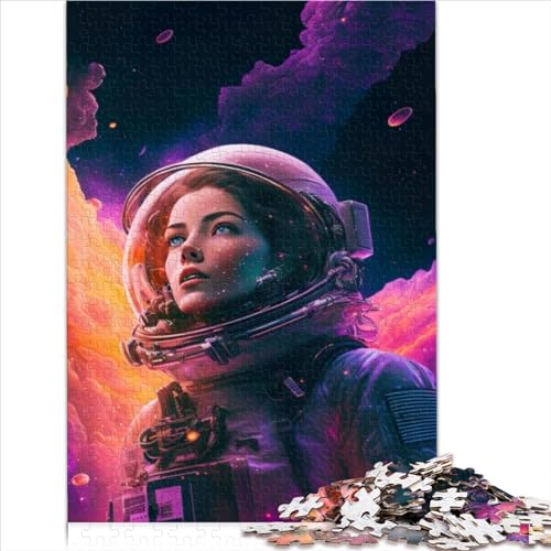 Puzzles für Erwachsene und Kinder, Die weibliche Astronautin, Puzzles für Kinder, Premium-Karton für Erwachsene und Kinder ab 10 Jahren, Familienpuzzlespiel (26 x 38 cm) von AITEXI