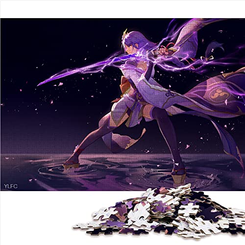 Puzzles für Erwachsene und Kinder Genshin Impact Raiden Shogun Papppuzzles für Erwachsene und Kinder 26x38cm von AITEXI