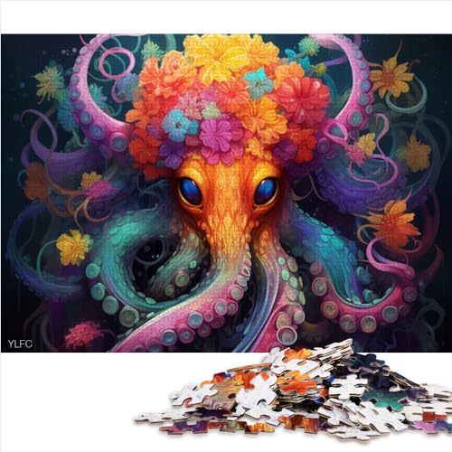 Puzzles für Puzzles, 1000 Teile, buntes Oktopus-Holzpuzzle für Erwachsene, Familienspiel, Spielzeug für Erwachsene, Familienpuzzles, Geschenk, 1000 Stück (50 x 75 cm) von AITEXI