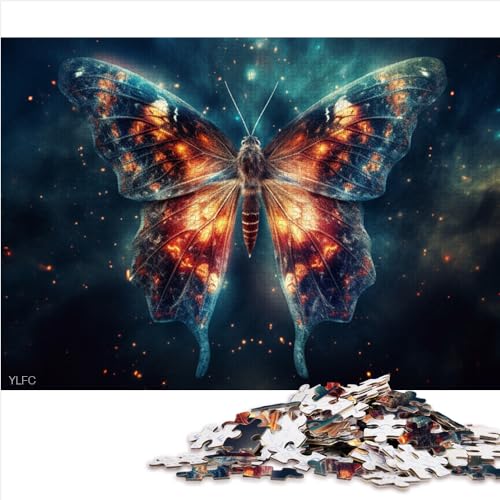 Puzzlespiele, Galaxie-Schmetterling, 1000-teiliges Puzzle für Erwachsene, Holzpuzzle für Erwachsene, Lernpuzzle, Lernpuzzle, 1000 Teile (50 x 75 cm) von AITEXI