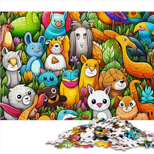 Puzzlespiele Afrikanische Tiere 1000 Puzzles für Erwachsene Recycelter Karton für Erwachsene Puzzle Lernspiele für Erwachsene und Kinder 1000 Stück (26 x 38 cm) von AITEXI