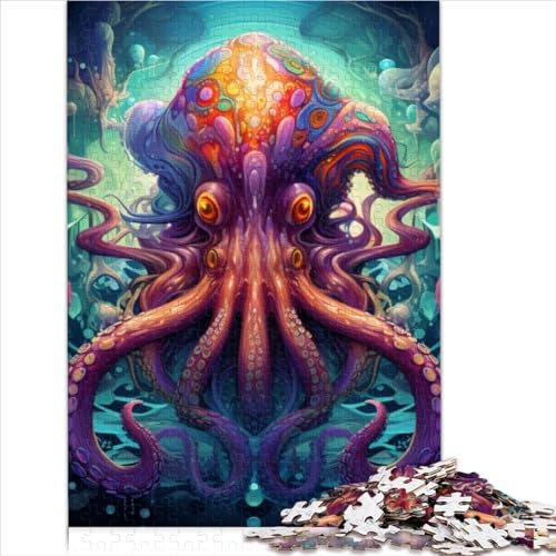 Puzzling for Gift Art Octopus 1000-teiliges Puzzle für Erwachsene, Puzzle aus Pappe für Erwachsene, Kinder ab 12 Jahren, Stressabbau, schwierige Herausforderung, 1000 Teile (26 x 38 cm) von AITEXI