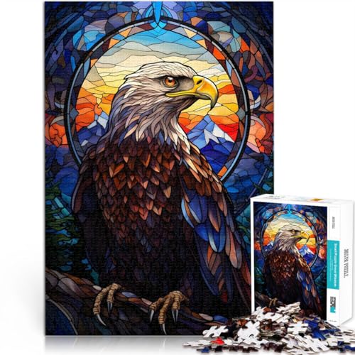 Teenager 1000 Teile Puzzle Anspruchsvoll, Aber lustig und humorvoll Adler-Buntglas Lernspiel für Geburtstag, Weihnachten75x50cm Teenager 1000 Teile Puzzle Anspruchsvoll, Aber lustig und humorvoll Adler-Buntglas Lernspiel für Geburtstag, Weihnachten75x50cm von AITEXI