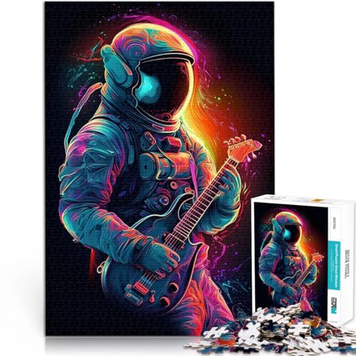 Teenager 2000 Teile Puzzle Anspruchsvolles Spiel und Familienspaß Astronaut spielt Gitarre mit passendem Poster und Quizblatt70x100cm Teenager 2000 Teile Puzzle Anspruchsvolles Spiel und Familienspaß Astronaut spielt Gitarre mit passendem Poster und Quizblatt70x100cm von AITEXI