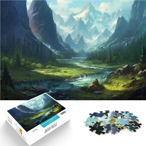 Teenager 1000 Teile Puzzle Dekomprimierendes intellektuelles Lernspielzeug Berge und Seennatur Verbessern Sie das Gedächtnis52x38cm von AITEXI