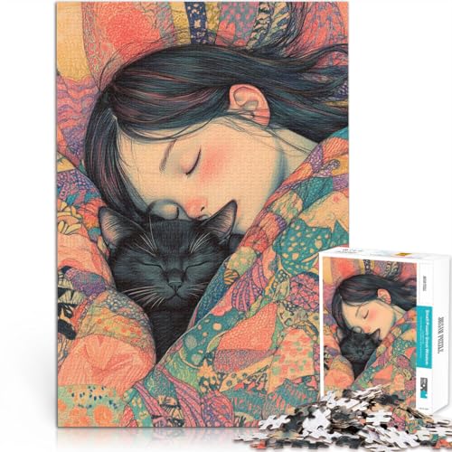 Teenager 1000 Teile Puzzle Denksportaufgabe für Kleines Nickerchen mit süßer Katze Einzigartige Wohndekoration und Geschenke38x26cm Teenager 1000 Teile Puzzle Denksportaufgabe für Kleines Nickerchen mit süßer Katze Einzigartige Wohndekoration und Geschenke38x26cm von AITEXI