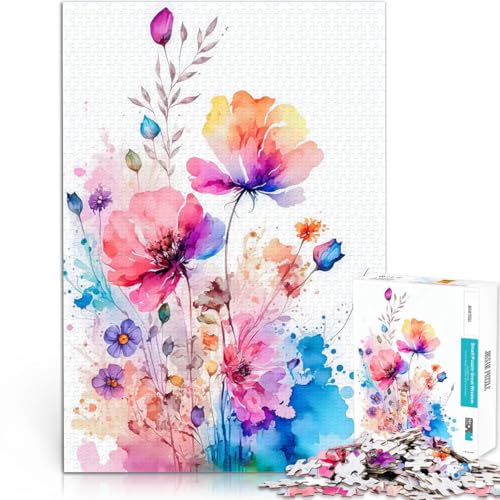 Teenager 1000 Teile Puzzle Geschenke zum Suchbegriff: Herausfordernde Spiele Aquarell Blumen Vintage Tolles Geschenk für Spiele75x50cm Teenager 1000 Teile Puzzle Geschenke zum Suchbegriff: Herausfordernde Spiele Aquarell Blumen Vintage Tolles Geschenk für Spiele75x50cm von AITEXI