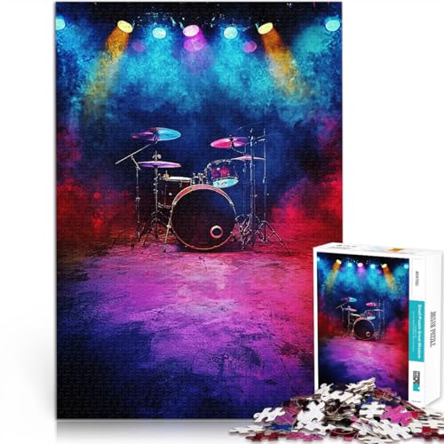 Teenager 1000 Teile Puzzle Herausfordernd Schwierig Schlagzeug unter Bühnenlicht mit vollständig ineinander greifenden, zufällig geformten Teilen75x50cm Teenager 1000 Teile Puzzle Herausfordernd Schwierig Schlagzeug unter Bühnenlicht mit vollständig ineinander greifenden, zufällig geformten Teilen75x50cm von AITEXI