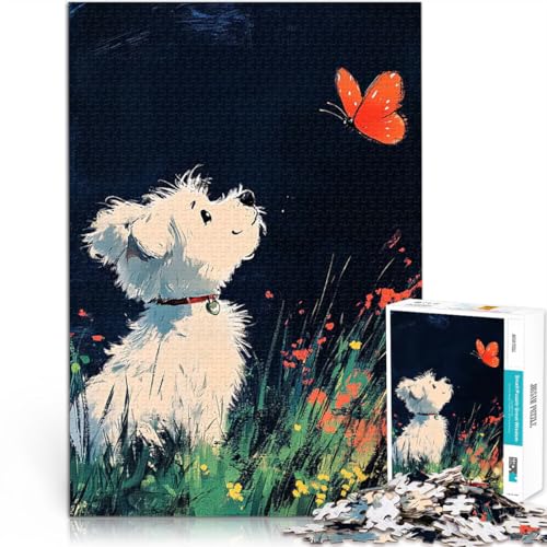 Teenager 1000 Teile Puzzle Lernspiel-Herausforderungsspielzeug Tagtraum auf der Welpenwiese Lernspiel für Geburtstag, Weihnachten52x38cm Teenager 1000 Teile Puzzle Lernspiel-Herausforderungsspielzeug Tagtraum auf der Welpenwiese Lernspiel für Geburtstag, Weihnachten52x38cm von AITEXI