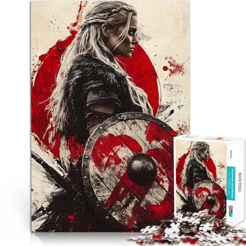 Teenager 1000 Teile Puzzle Schwierig und herausfordernd Wikinger-Schildmaid mit vollständig ineinander greifenden, zufällig geformten Teilen75x50cm Teenager 1000 Teile Puzzle Schwierig und herausfordernd Wikinger-Schildmaid mit vollständig ineinander greifenden, zufällig geformten Teilen75x50cm von AITEXI