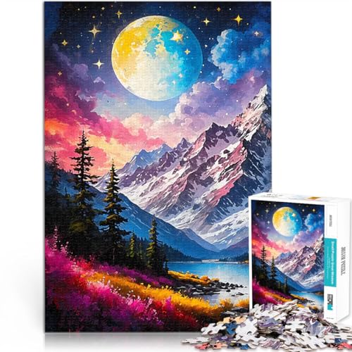 Teenager 1000 Teile Puzzle Stressabbau – Staycation – Zeit totschlagen Der Mond und die Berge einzigartiges Herausforderungsspiel38x26cm Teenager 1000 Teile Puzzle Stressabbau – Staycation – Zeit totschlagen Der Mond und die Berge einzigartiges Herausforderungsspiel38x26cm von AITEXI