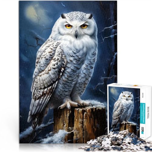 Teenager 1000-teiliges Puzzle Anspruchsvoll, Aber lustig und humorvoll Arktische Schneeeule Einzigartige Geburtstags- und Geschenkideen75x50cm von AITEXI