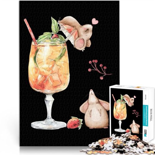 Teenager 1000-teiliges Puzzle Denkspiel Süße Mäuse und tropischer Juckreiz-Cocktail Einzigartige Geburtstags- und Geschenkideen70x100cm Teenager 1000-teiliges Puzzle Denkspiel Süße Mäuse und tropischer Juckreiz-Cocktail Einzigartige Geburtstags- und Geschenkideen70x100cm von AITEXI