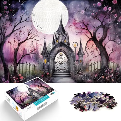 Teenager 1000-teiliges Puzzle Denkspiel Wunderliches verzaubertes Aquarell-Burgtor Lernspiel für Geburtstag, Weihnachten75x50cm Teenager 1000-teiliges Puzzle Denkspiel Wunderliches verzaubertes Aquarell-Burgtor Lernspiel für Geburtstag, Weihnachten75x50cm von AITEXI