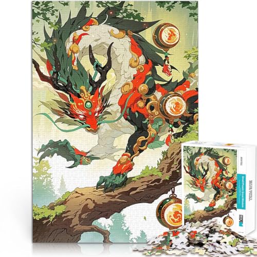 Teenager 1000-teiliges Puzzle Familienspiel zum Stressabbau, schwierige Herausforderung Drache im Wald Geschenk zum Geburtstag75x50cm Teenager 1000-teiliges Puzzle Familienspiel zum Stressabbau, schwierige Herausforderung Drache im Wald Geschenk zum Geburtstag75x50cm von AITEXI
