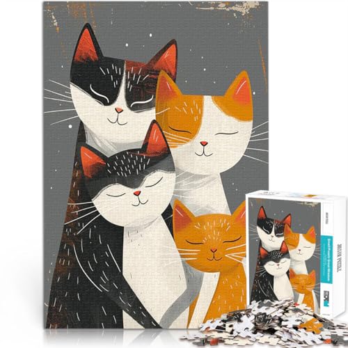 Teenager 1000-teiliges Puzzle Lernspiel-Herausforderungsspielzeug Niedliches Katzenfamilienporträt Lernspiel für Geburtstag, Weihnachten75x50cm Teenager 1000-teiliges Puzzle Lernspiel-Herausforderungsspielzeug Niedliches Katzenfamilienporträt Lernspiel für Geburtstag, Weihnachten75x50cm von AITEXI