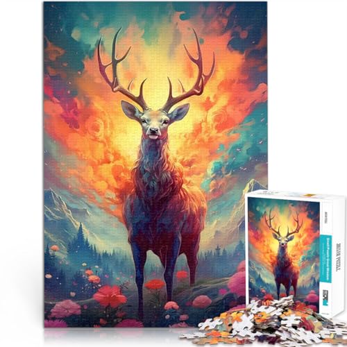 Teenager 1000-teiliges Puzzle Lernspiele DIY Spielzeug Hirsch im Wald geheimnisvoll Lernspiel für Geburtstag, Weihnachten75x50cm Teenager 1000-teiliges Puzzle Lernspiele DIY Spielzeug Hirsch im Wald geheimnisvoll Lernspiel für Geburtstag, Weihnachten75x50cm von AITEXI