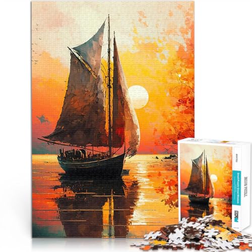 Teenager 2000-teiliges Puzzle Lernspiele Heimdekoration Segelboot Sonnenuntergang Landschaft Lernspiel für Geburtstag, Weihnachten70x100cm Teenager 2000-teiliges Puzzle Lernspiele Heimdekoration Segelboot Sonnenuntergang Landschaft Lernspiel für Geburtstag, Weihnachten70x100cm von AITEXI