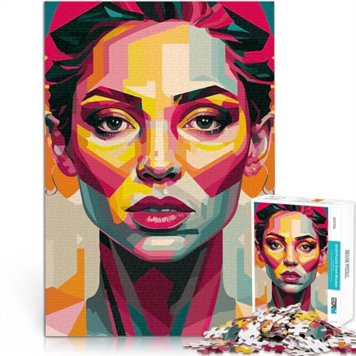 Teenager 1000-teiliges Puzzle Spielzeug-Intellektuelles Spiel Abstraktes Frauenporträt Lernspiel für Geburtstag, Weihnachten75x50cm Teenager 1000-teiliges Puzzle Spielzeug-Intellektuelles Spiel Abstraktes Frauenporträt Lernspiel für Geburtstag, Weihnachten75x50cm von AITEXI