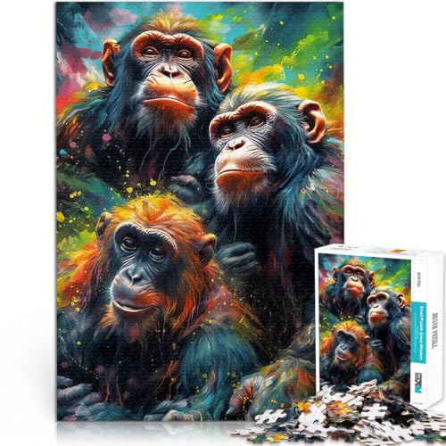Teenager 1000-teiliges Puzzle Trainieren Sie Ihr Gehirn und Ihre Hände Affen malen Wunschliste mit dem Weihnachtsmann52x38cm Teenager 1000-teiliges Puzzle Trainieren Sie Ihr Gehirn und Ihre Hände Affen malen Wunschliste mit dem Weihnachtsmann52x38cm von AITEXI