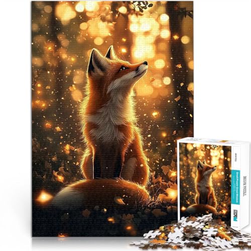 Teenager-Puzzle 1000 Teile Anspruchsvolles Spiel und Familienspaß Fuchs im Zauberwald Lernspiel für Geburtstag, Weihnachten75x50cm von AITEXI