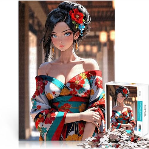 Teenager-Puzzle 1000 Teile Dekomprimierendes intellektuelles Lernspielzeug Anime-Mädchen im Kimono Die Liebe zwischen Paaren stärken38x26cm Teenager-Puzzle 1000 Teile Dekomprimierendes intellektuelles Lernspielzeug Anime-Mädchen im Kimono Die Liebe zwischen Paaren stärken38x26cm von AITEXI